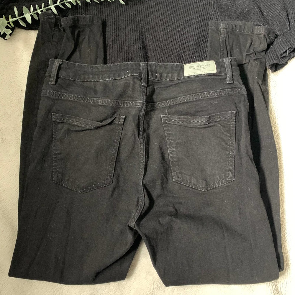 Zara Z1975 Denim High Rise Skinny Jeans in Black - Picture 3 of 3